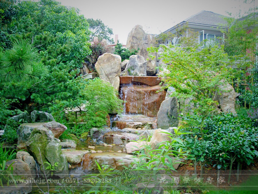 桂花城庭院假山景观施工｜私家庭院花园景观绿化｜别墅花园景观设计